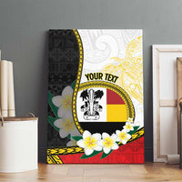 Personalised PNG Madang Provins Canvas Wall Art Papua New Guinea Plumeria Melanesian Pattern LT14 - Polynesian Pride