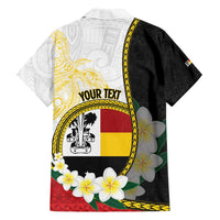 Personalised PNG Madang Provins Family Matching Summer Maxi Dress and Hawaiian Shirt Papua New Guinea Plumeria Melanesian Pattern - Polynesian Pride