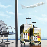 Personalised PNG Madang Provins Luggage Cover Papua New Guinea Plumeria Melanesian Pattern - Polynesian Pride