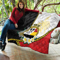 Personalised PNG Madang Provins Quilt Papua New Guinea Plumeria Melanesian Pattern - Polynesian Pride