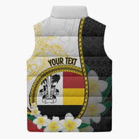 Personalised PNG Madang Provins Sleeveless Puffer Jacket Papua New Guinea Plumeria Melanesian Pattern LT14 - Polynesian Pride
