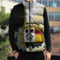 Personalised PNG Madang Provins Sleeveless Puffer Jacket Papua New Guinea Plumeria Melanesian Pattern LT14 - Polynesian Pride