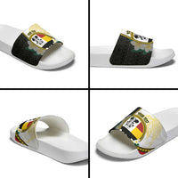 Personalised PNG Madang Provins Slide Sandals Papua New Guinea Plumeria Melanesian Pattern - Polynesian Pride