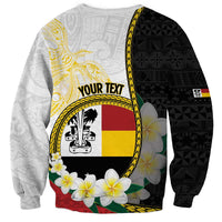 Personalised PNG Madang Provins Sweatshirt Papua New Guinea Plumeria Melanesian Pattern LT14 - Polynesian Pride