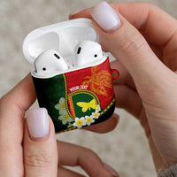 Personalised PNG Oro Provins AirPods Case Papua New Guinea Plumeria Melanesian Pattern LT14 - Polynesian Pride