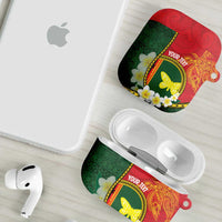 Personalised PNG Oro Provins AirPods Case Papua New Guinea Plumeria Melanesian Pattern LT14 - Polynesian Pride