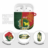 Personalised PNG Oro Provins AirPods Case Papua New Guinea Plumeria Melanesian Pattern LT14 - Polynesian Pride