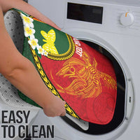 Personalised PNG Oro Provins Bathroom Set Papua New Guinea Plumeria Melanesian Pattern - Polynesian Pride