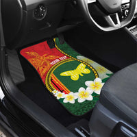 Personalised PNG Oro Provins Car Mats Papua New Guinea Plumeria Melanesian Pattern LT14 - Polynesian Pride