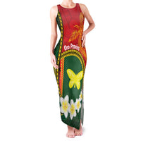Personalised PNG Oro Provins Family Matching Tank Maxi Dress and Hawaiian Shirt Papua New Guinea Plumeria Melanesian Pattern - Polynesian Pride