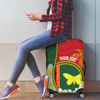 Personalised PNG Oro Provins Luggage Cover Papua New Guinea Plumeria Melanesian Pattern LT14 - Polynesian Pride