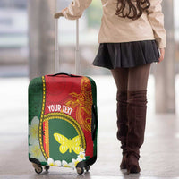 Personalised PNG Oro Provins Luggage Cover Papua New Guinea Plumeria Melanesian Pattern LT14 - Polynesian Pride