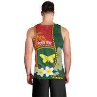Personalised PNG Oro Provins Men Tank Top Papua New Guinea Plumeria Melanesian Pattern LT14 - Polynesian Pride