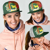 PNG Oro Provins Mesh Trucker Cap Papua New Guinea Plumeria Melanesian Pattern LT14 - Polynesian Pride