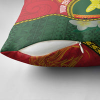 Personalised PNG Oro Provins Pillow Cover Papua New Guinea Plumeria Melanesian Pattern - Polynesian Pride