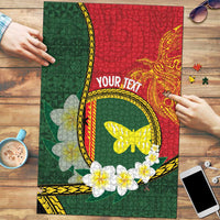 Personalised PNG Oro Provins Puzzle Papua New Guinea Plumeria Melanesian Pattern - Polynesian Pride