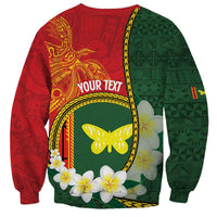 Personalised PNG Oro Provins Sweatshirt Papua New Guinea Plumeria Melanesian Pattern LT14 - Polynesian Pride