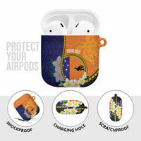 Personalised PNG Niu Ailan AirPods Case Papua New Guinea Plumeria Melanesian Pattern - Polynesian Pride