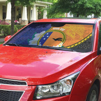 Personalised PNG Niu Ailan Auto Sun Shade Papua New Guinea Plumeria Melanesian Pattern LT14 - Polynesian Pride