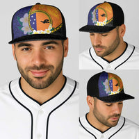 PNG Niu Ailan Baseball Net Cap Papua New Guinea Plumeria Melanesian Pattern LT14 - Polynesian Pride