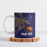 Personalised PNG Niu Ailan Ceramic Mug Papua New Guinea Plumeria Melanesian Pattern - Polynesian Pride