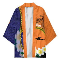 Personalised PNG Niu Ailan Kimono Papua New Guinea Plumeria Melanesian Pattern - Polynesian Pride