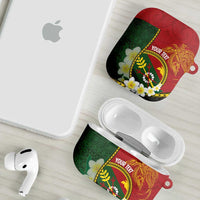 Personalised PNG Simbu Provins AirPods Case Papua New Guinea Plumeria Melanesian Pattern LT14 - Polynesian Pride
