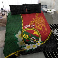 Personalised PNG Simbu Provins Bedding Set Papua New Guinea Plumeria Melanesian Pattern - Polynesian Pride