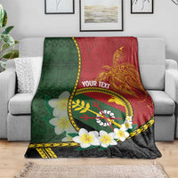 Personalised PNG Simbu Provins Blanket Papua New Guinea Plumeria Melanesian Pattern - Polynesian Pride