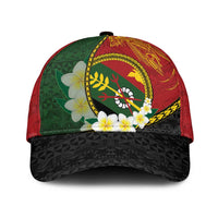 PNG Simbu Provins Classic Cap Papua New Guinea Plumeria Melanesian Pattern LT14 Universal Fit Green - Polynesian Pride