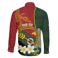 Personalised PNG Simbu Provins Family Matching Mermaid Dress and Hawaiian Shirt Papua New Guinea Plumeria Melanesian Pattern - Polynesian Pride