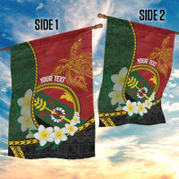 Personalised PNG Simbu Provins Garden Flag Papua New Guinea Plumeria Melanesian Pattern - Polynesian Pride