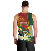 Personalised PNG Simbu Provins Men Tank Top Papua New Guinea Plumeria Melanesian Pattern LT14 - Polynesian Pride