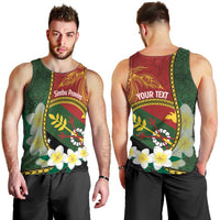 Personalised PNG Simbu Provins Men Tank Top Papua New Guinea Plumeria Melanesian Pattern LT14 - Polynesian Pride