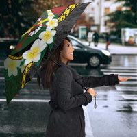 Personalised PNG Simbu Provins Umbrella Papua New Guinea Plumeria Melanesian Pattern - Polynesian Pride