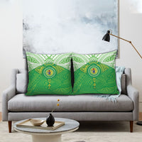 Cook Islands Manta Ray Pillow Cover Kuki Airani Tattoo Green Color LT14 - Polynesian Pride
