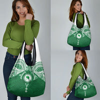 Personalised Cook Islands Rarotonga Grocery Bag Map With Kuki Airani Manta Ray Tattoo LT14 - Polynesian Pride