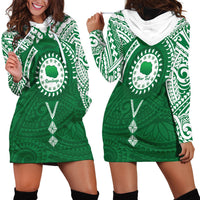 Personalised Cook Islands Rarotonga Hoodie Dress Map With Kuki Airani Manta Ray Tattoo LT14 - Polynesian Pride