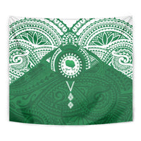 Personalised Cook Islands Rarotonga Tapestry Map With Kuki Airani Manta Ray Tattoo