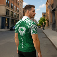 Personalised Cook Islands Rarotonga Zipper Polo Shirt Map With Kuki Airani Manta Ray Tattoo LT14 - Polynesian Pride