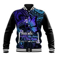 Polynesia Suicide Prevention Awareness Baseball Jacket Your Life Is Worth Living For Polynesian Blue Pattern LT14 Unisex Blue - Polynesian Pride