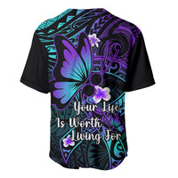 Polynesia Suicide Prevention Awareness Baseball Jersey Your Life Is Worth Living For Polynesian Blue Pattern LT14 - Polynesian Pride