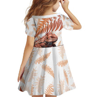 Red New Zealand Tuatara Family Matching Tank Maxi Dress and Hawaiian Shirt Aotearoa Sphenodon Punctatus Silver Fern LT14 - Polynesian Pride