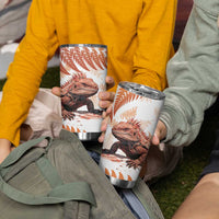 Red New Zealand Tuatara Tumbler Cup Aotearoa Sphenodon Punctatus Silver Fern LT14 - Polynesian Pride