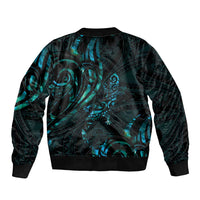 New Zealand Skink Bomber Jacket Aotearoa Maori Mix Paua Shell