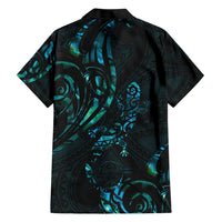 New Zealand Skink Family Matching Short Sleeve Bodycon Dress and Hawaiian Shirt Aotearoa Maori Mix Paua Shell