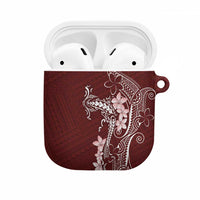 Oxblood Hawaii AirPods Case Hammerhead Shark Tattoo Curve Polynesian LT14 Oxblood - Polynesian Pride