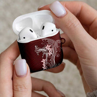 Oxblood Hawaii AirPods Case Hammerhead Shark Tattoo Curve Polynesian LT14 - Polynesian Pride