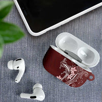 Oxblood Hawaii AirPods Case Hammerhead Shark Tattoo Curve Polynesian LT14 - Polynesian Pride