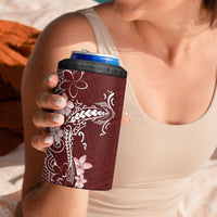 Oxblood Hawaii 4 in 1 Can Cooler Tumbler Hammerhead Shark Tattoo Curve Polynesian - Polynesian Pride